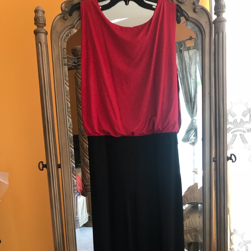 Red and black fancy jumpsuit